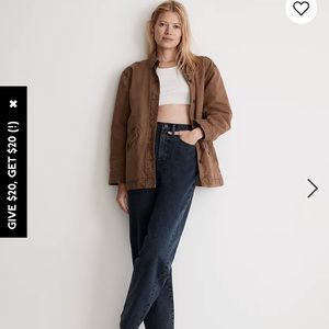 NWT Madewell Garment-Dyed Crockett Canvas Jacket xs